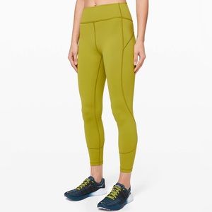 Lululemon | In Movement Leggings 25" | Golden Lime | Size 6